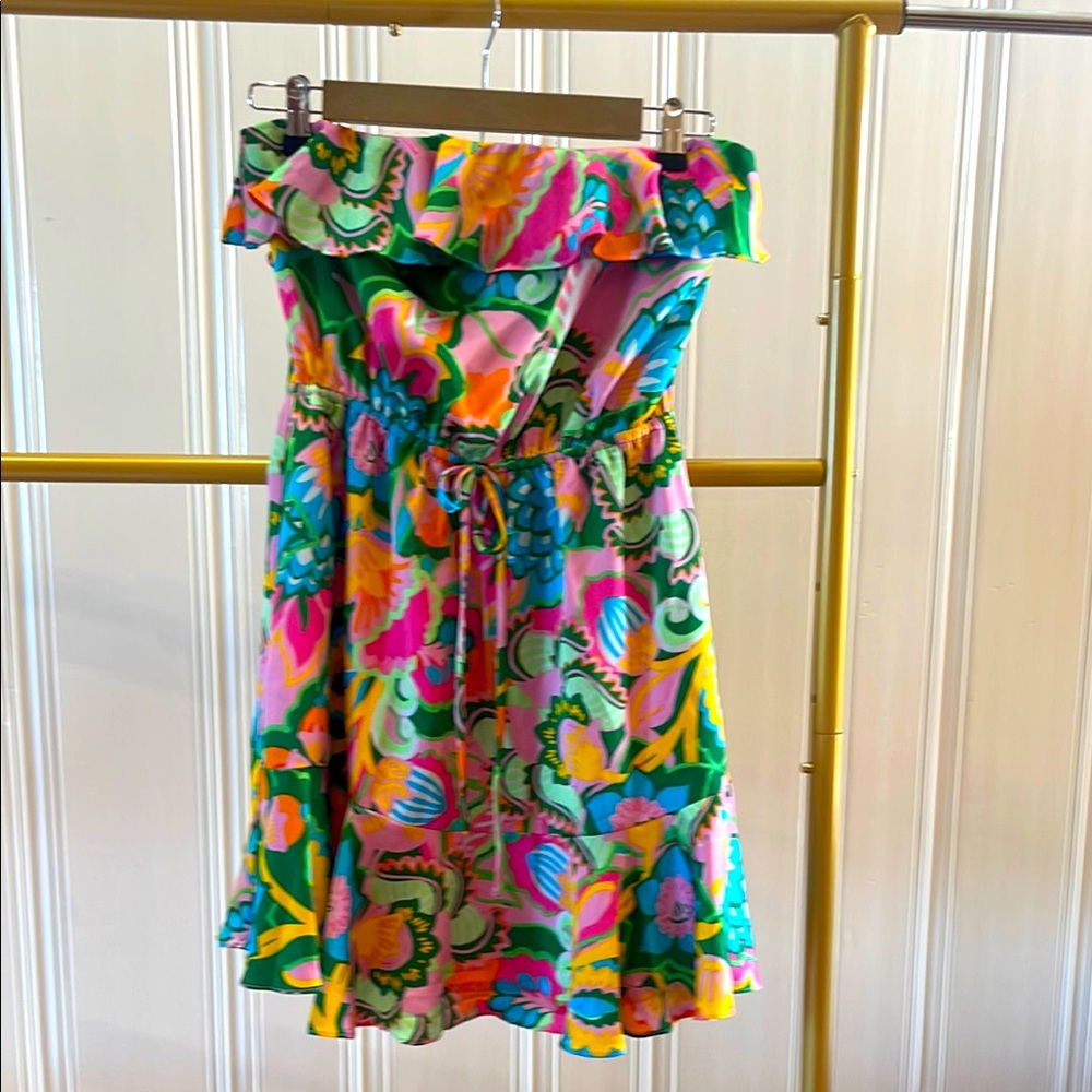 Sugarlips Pink and Yellow Floral Dress